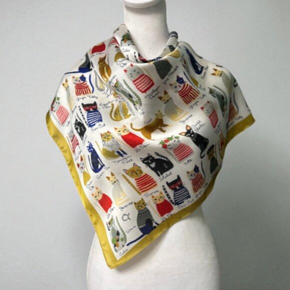 New Bandana Neckerchief Square Scarf in Retro Luxury Style - Picture 1 of 5